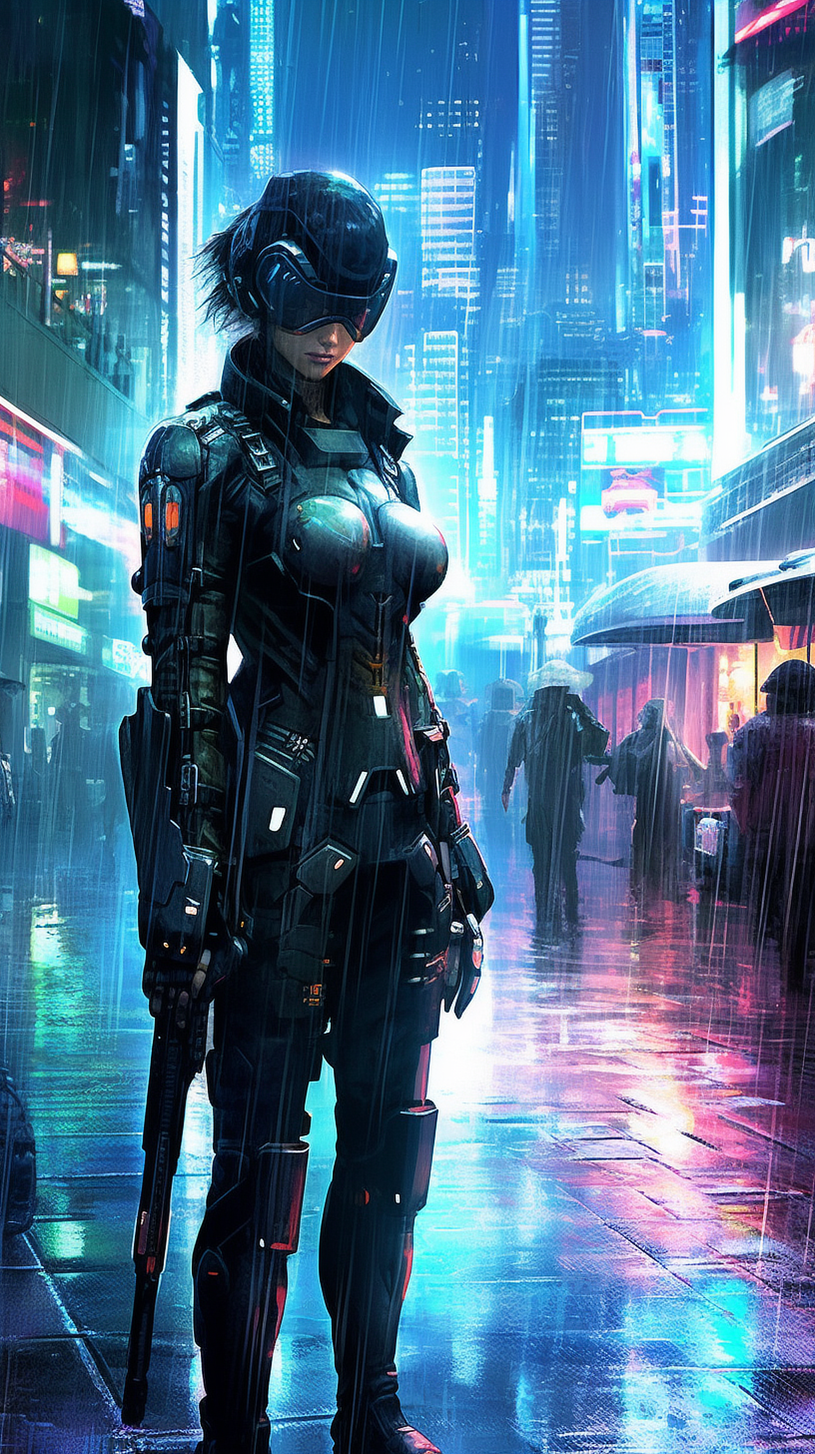 a woman in a futuristic outfit
