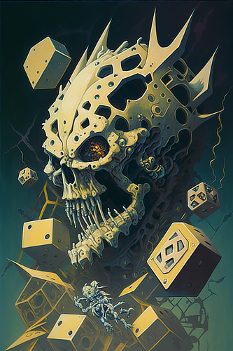 a skull with many holes and holes