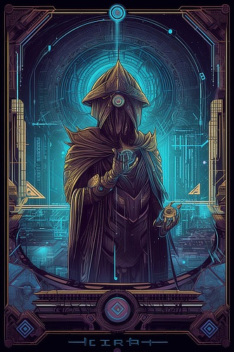 a poster of a person wearing a mask