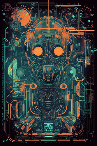 a computer generated image of a skull