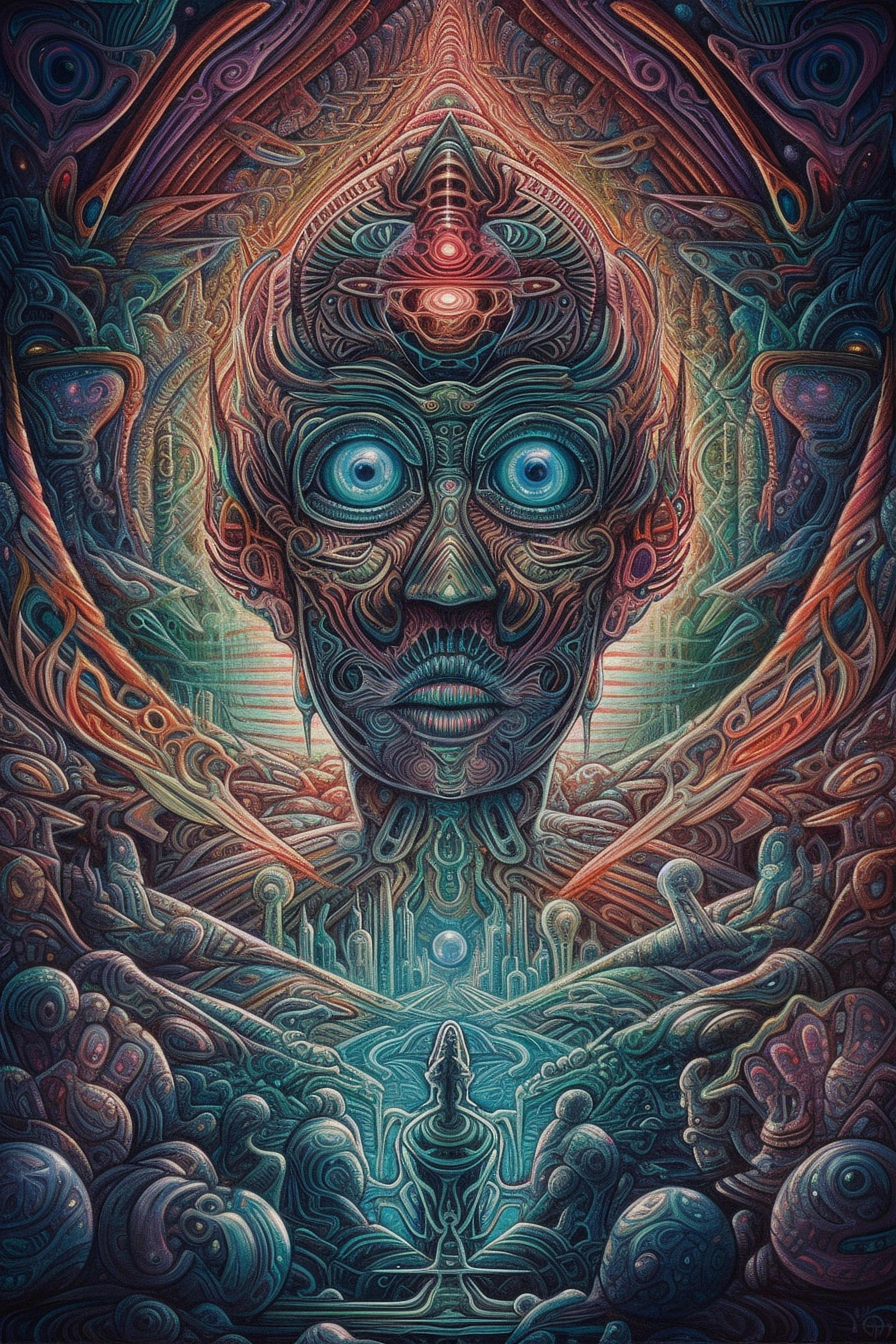 a colorful artwork of a man