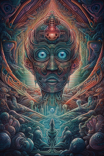 a colorful artwork of a man