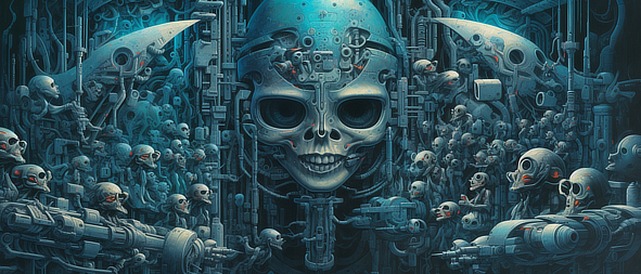 a skull with many skulls