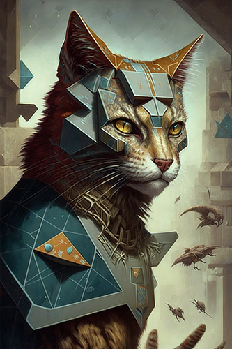 a cat wearing a garment