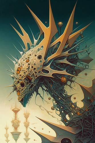 a artwork of a dragon