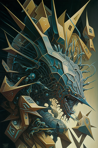 a artwork of a monster