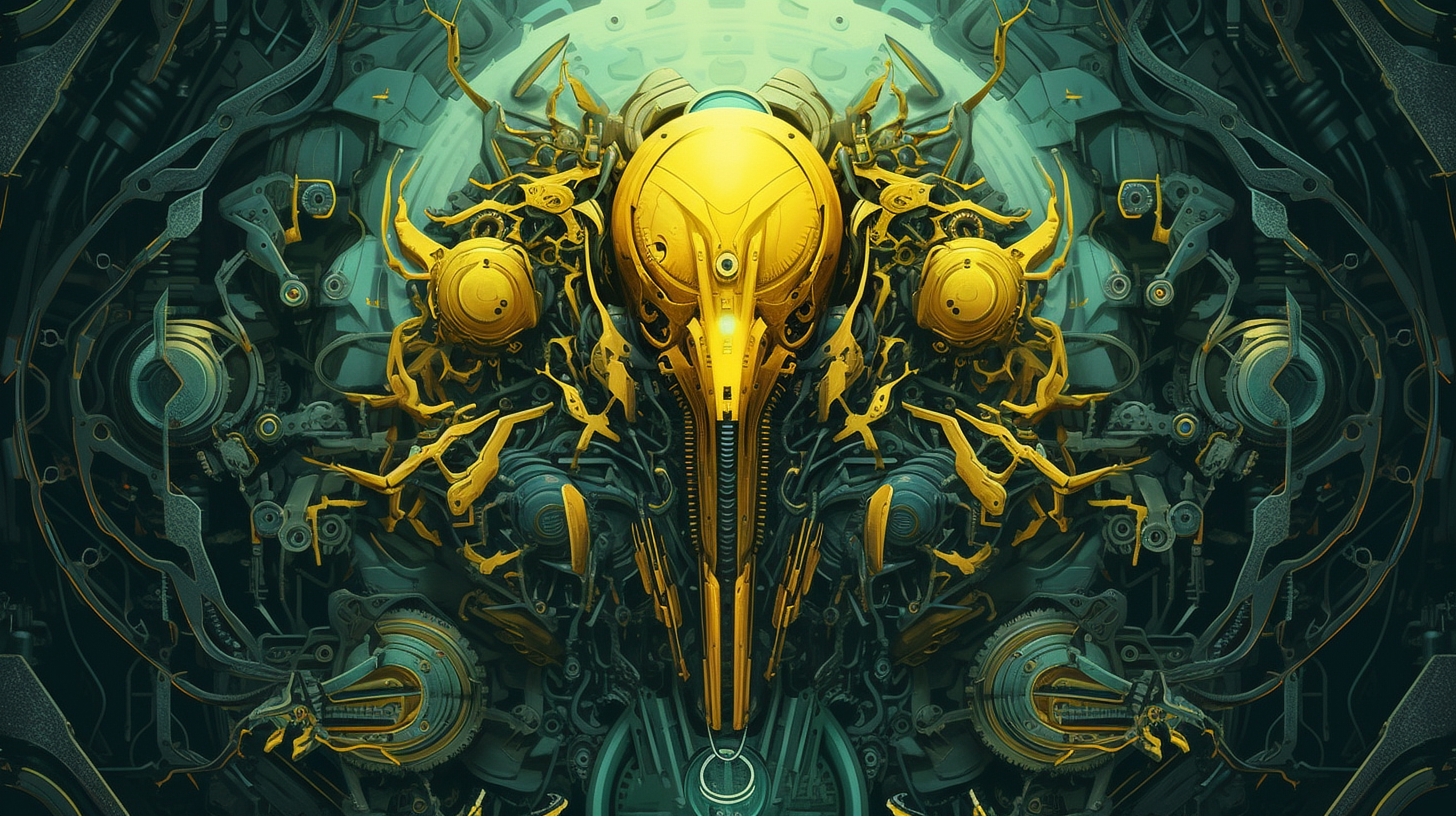 a yellow and green machine