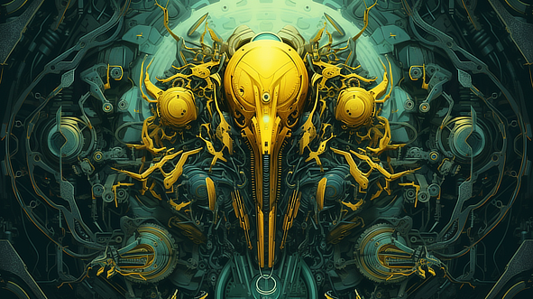 a yellow and green machine