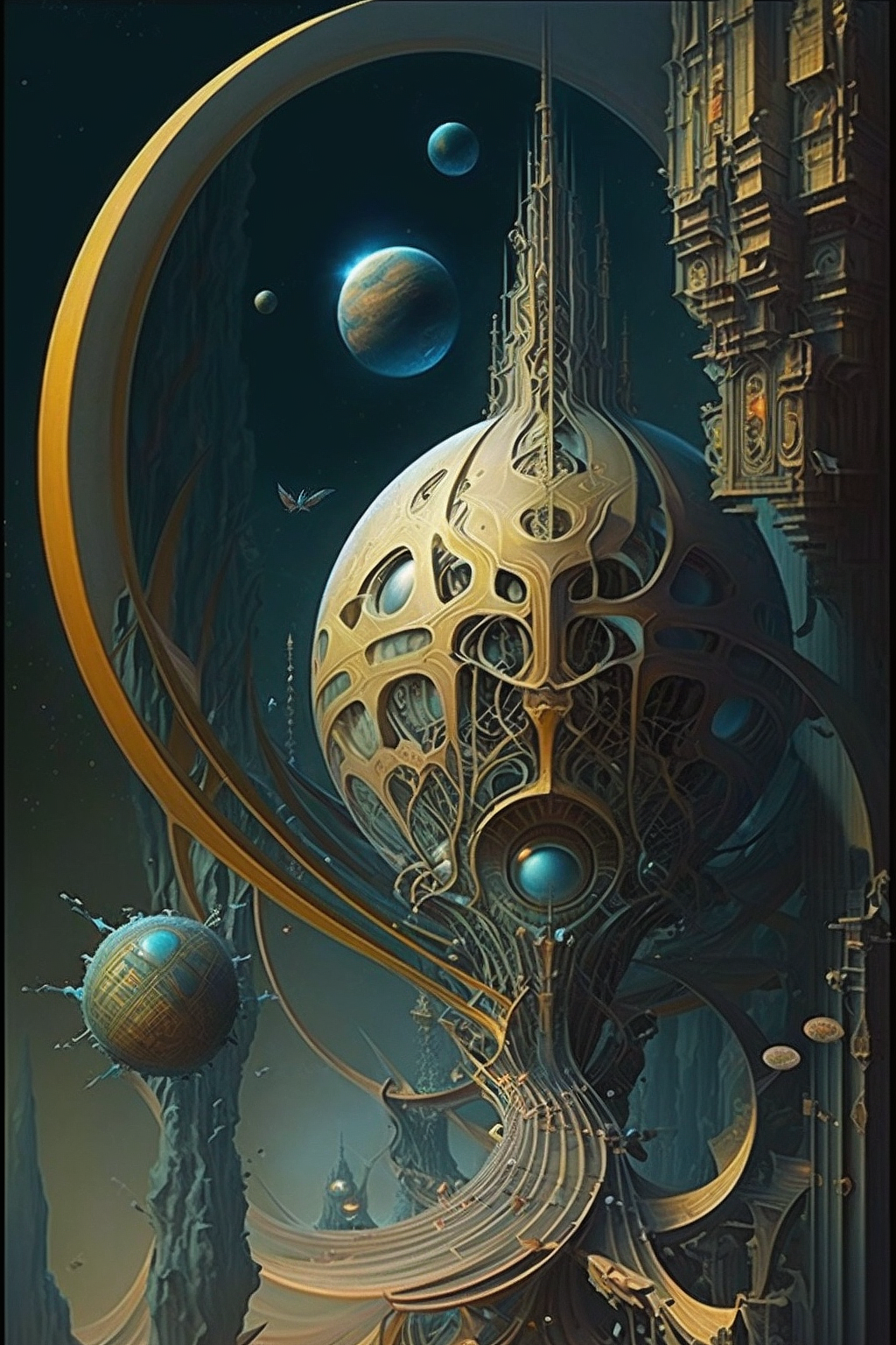 a computer generated artwork of a futuristic structure