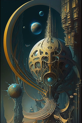 a computer generated artwork of a futuristic structure