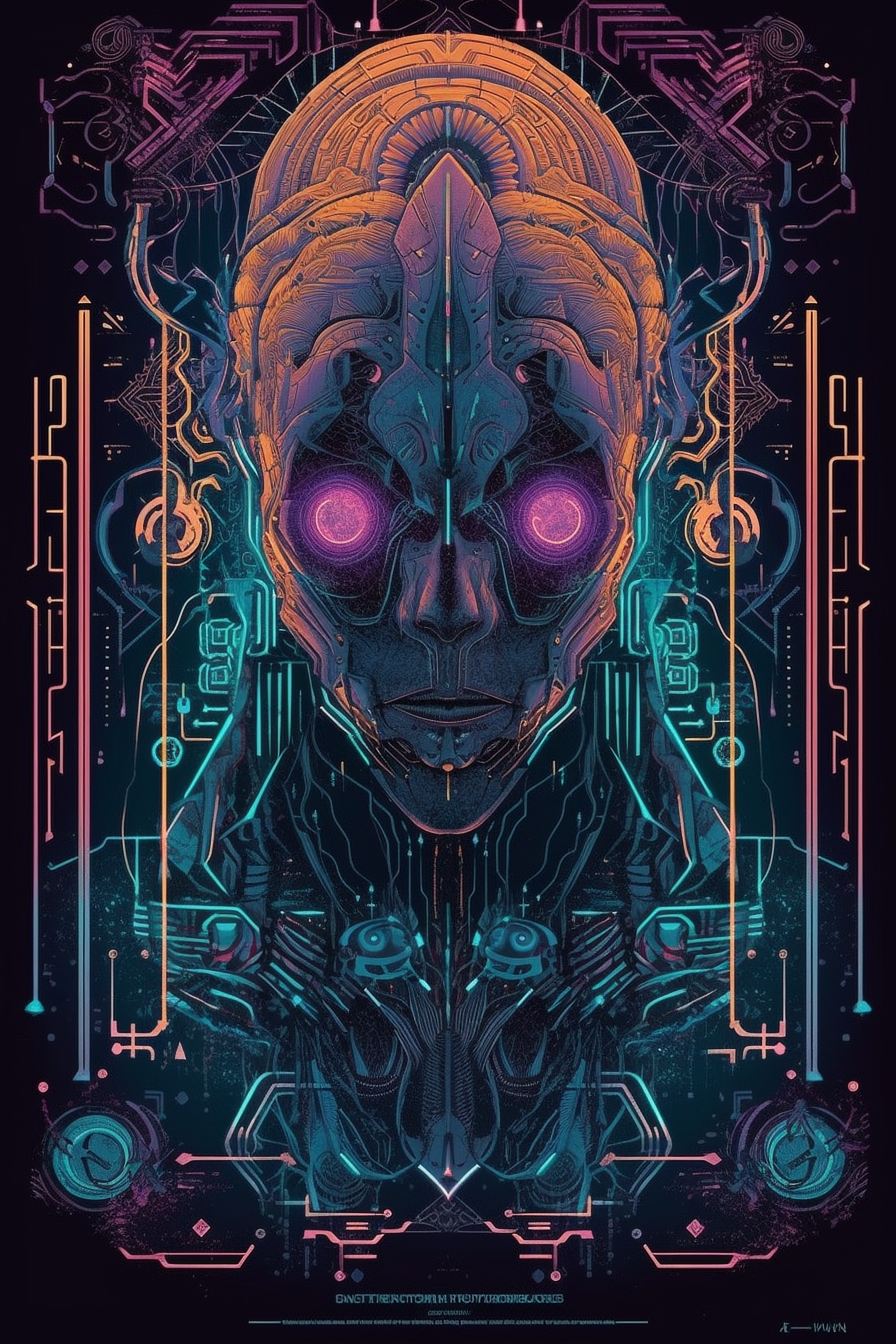 a digital art of a robot
