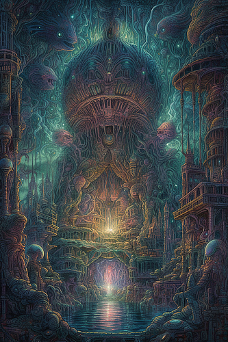 a large building with many towers and a large entrance