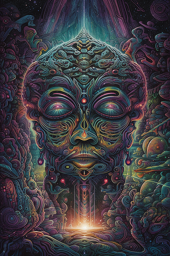 a colorful artwork of a person