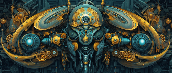 a metal sculpture of a robot