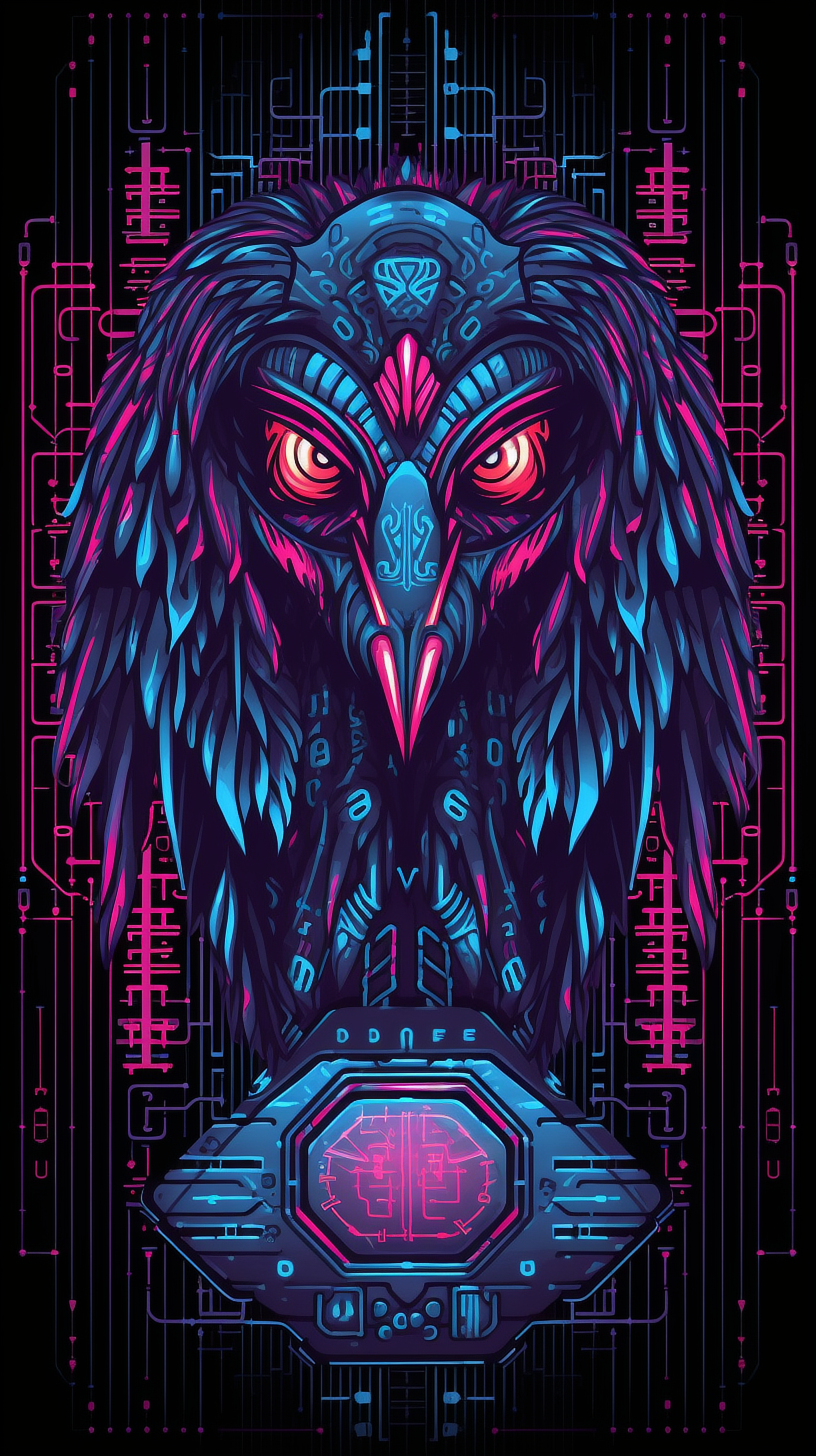 a colorful bird with a black background