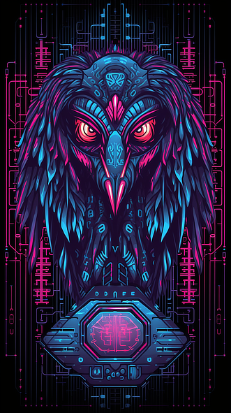 a colorful bird with a black background