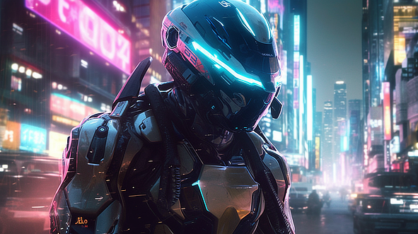 a person wearing a helmet