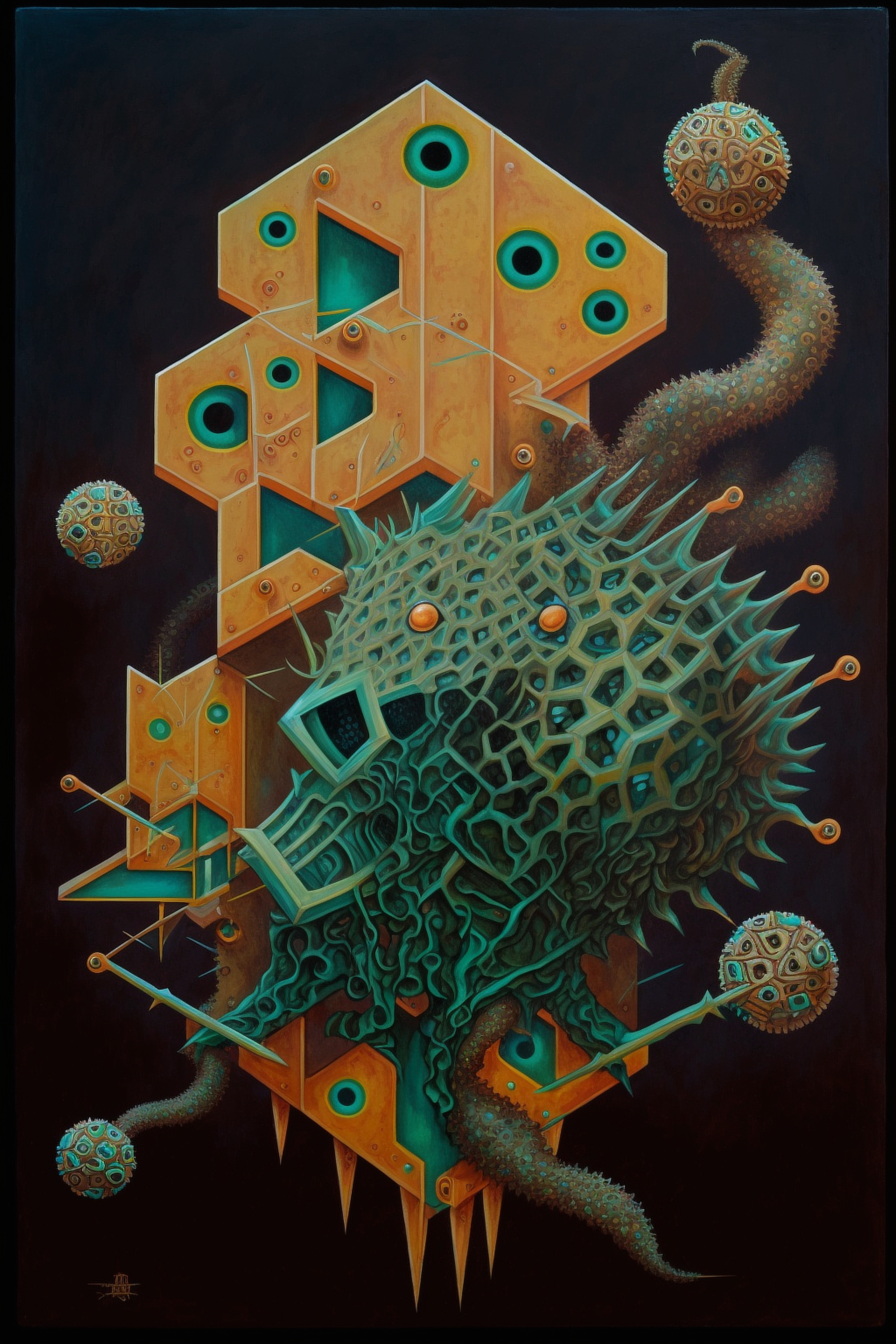 a artwork of a creature with a strange design