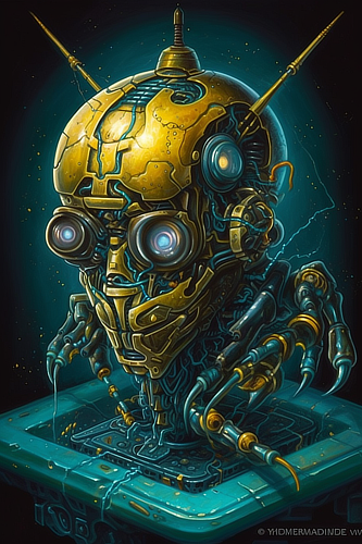 a robot with claw and claws