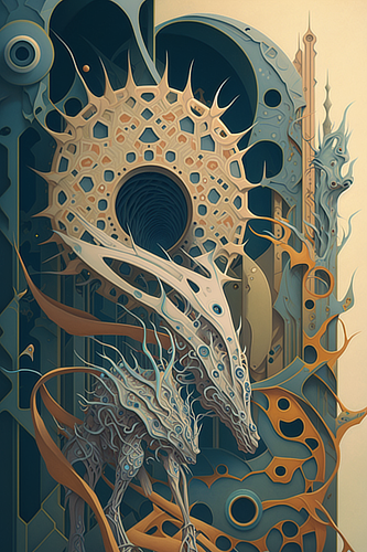 a artwork of a dragon