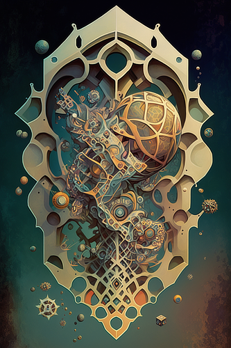 a computer generated artwork of a computer generated artwork