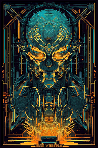a poster of a robot