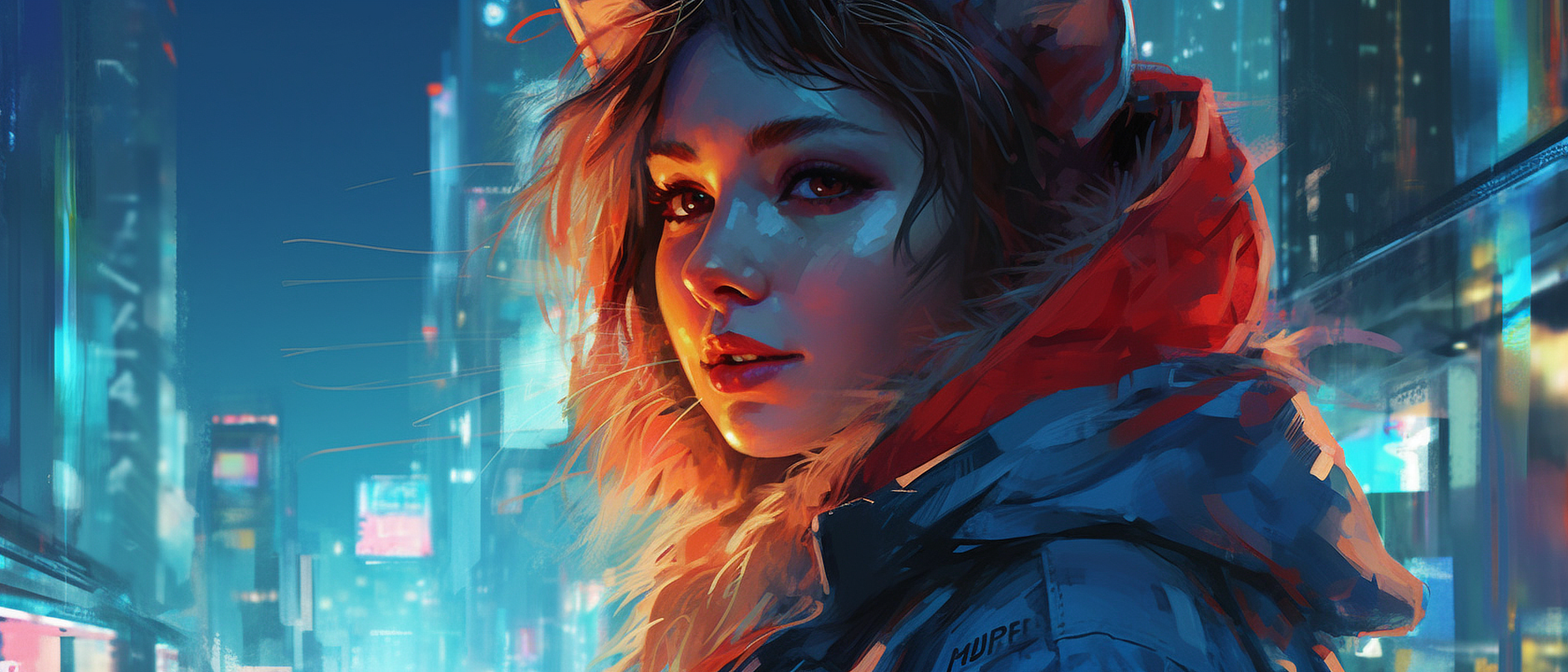 a woman looking at the camera