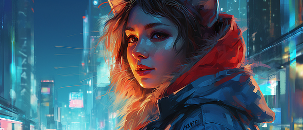 a woman looking at the camera