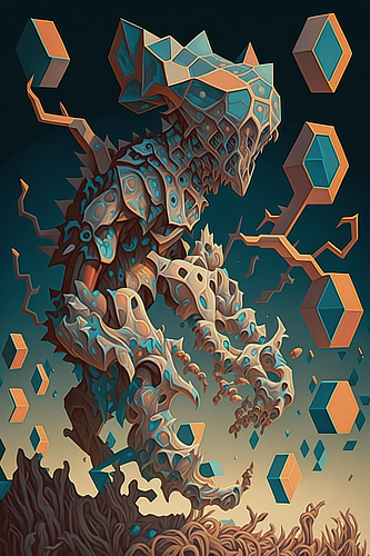 a cartoon of a monster