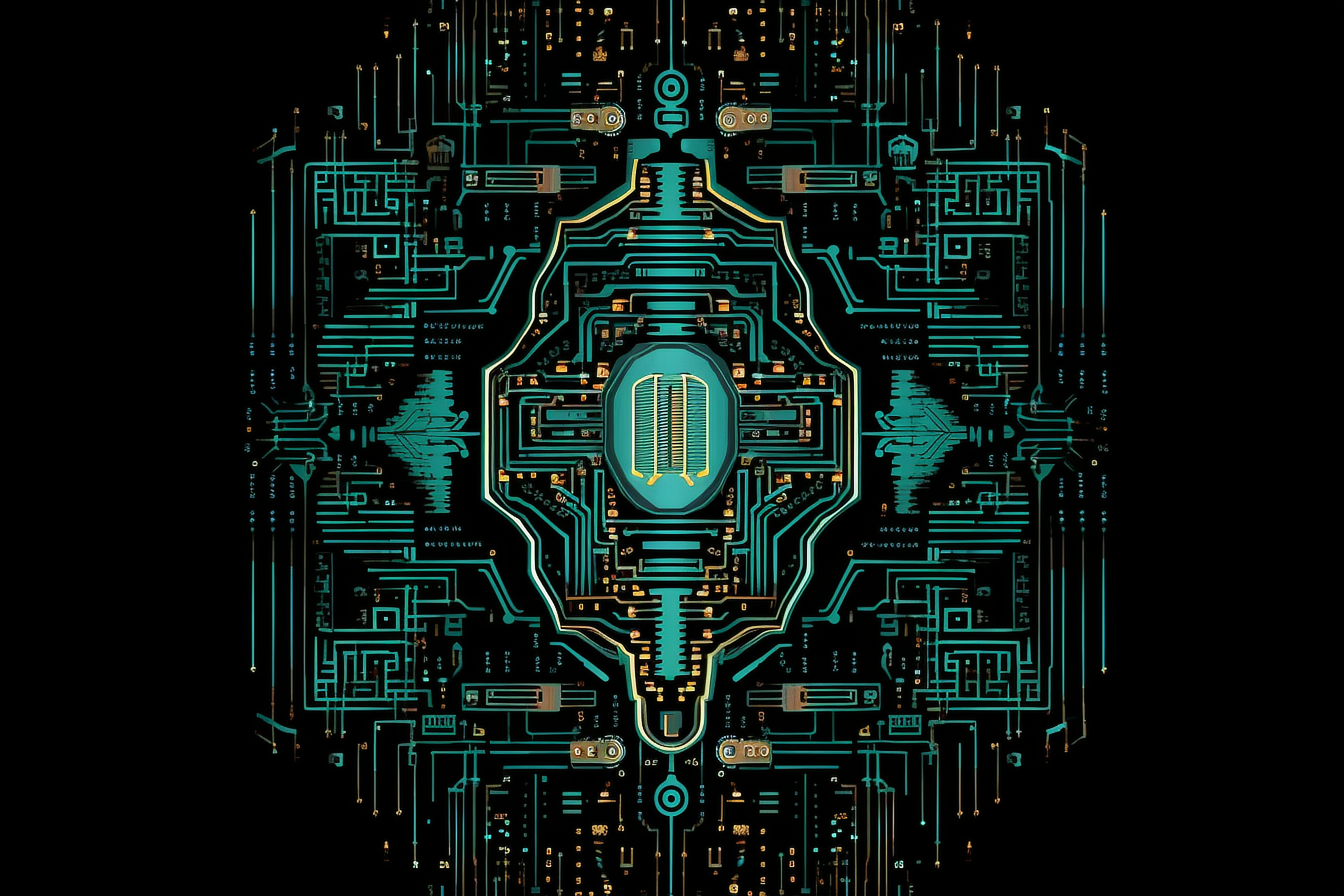 a computer circuit board with many lines