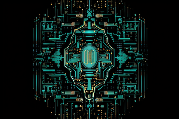 a computer circuit board with many lines