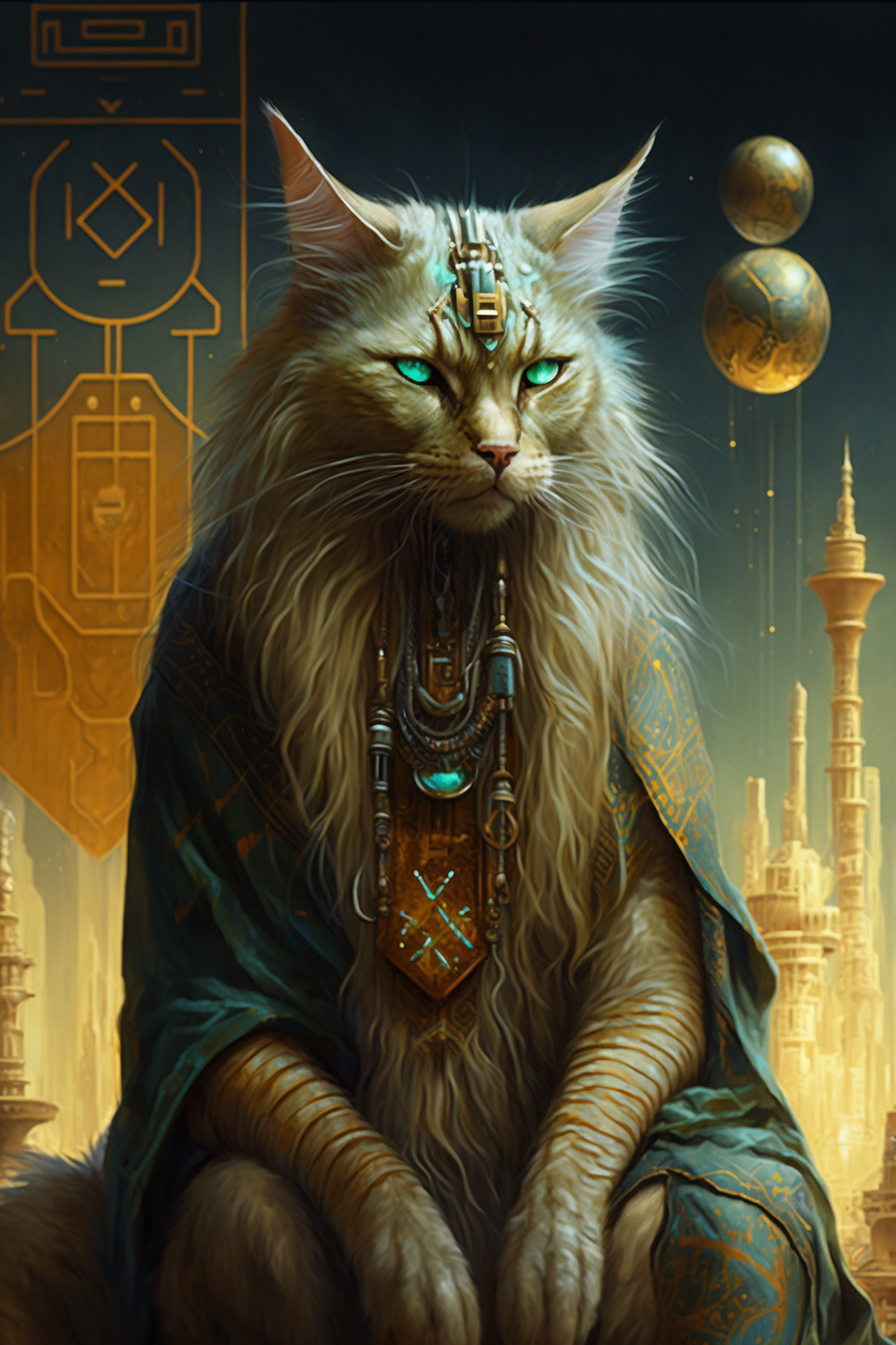 a cat wearing a garment