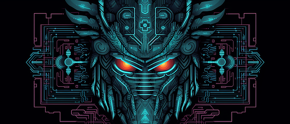 a digital art of a robot