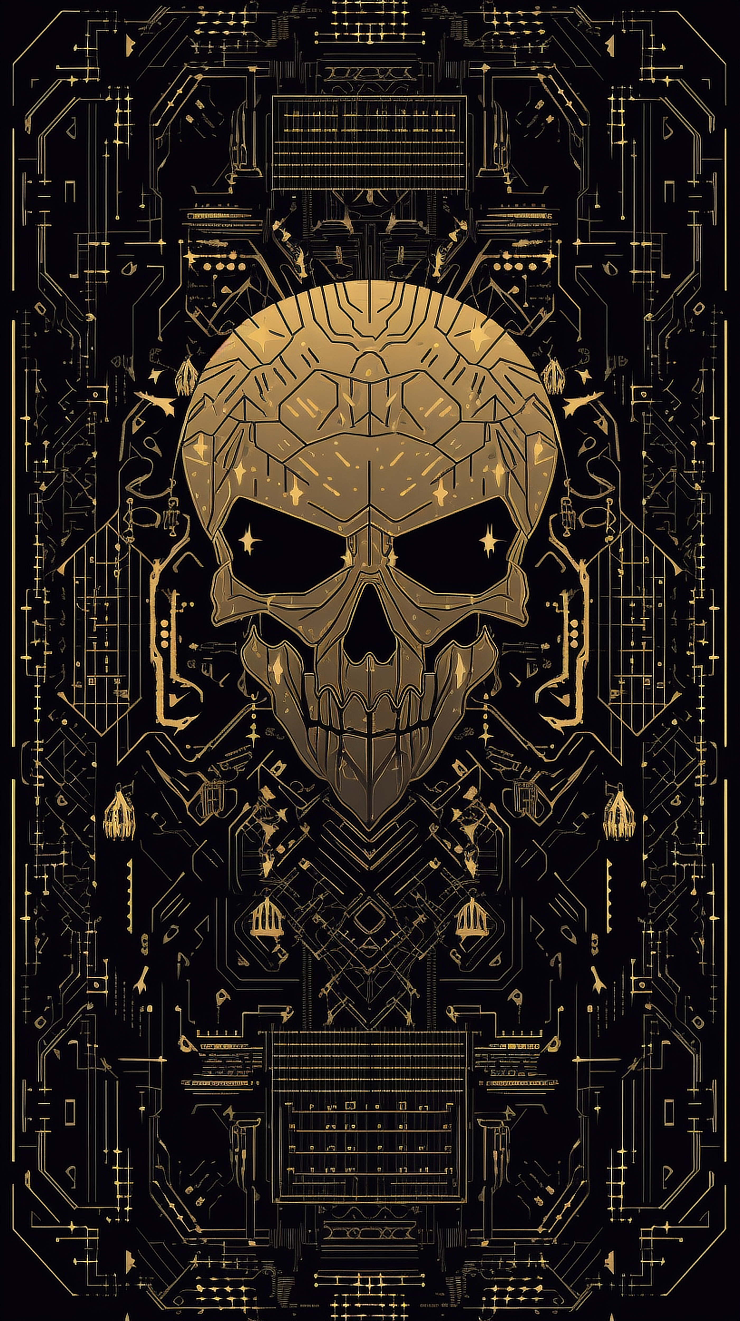 a skull with a pattern on it