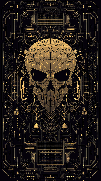 a skull with a pattern on it