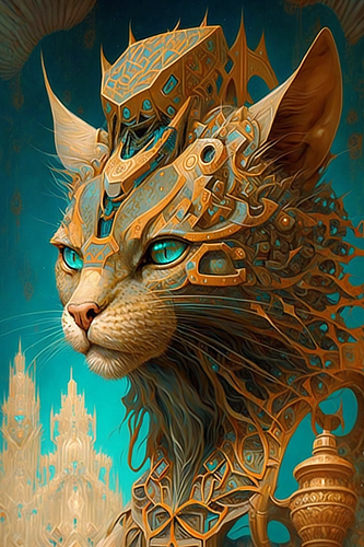 a cat with a blue eyes