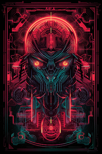 a digital art of a robot