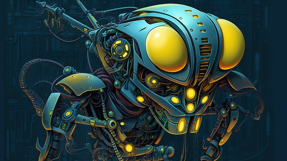 a cartoon of a robot