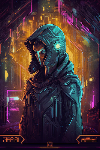 a cartoon of a person wearing a mask