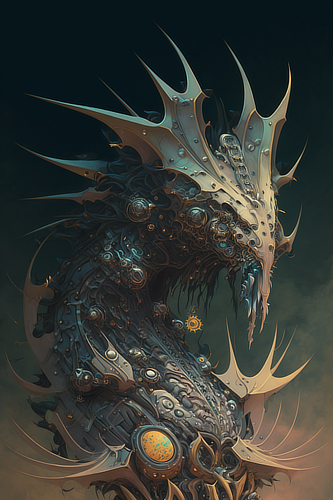 a metal sculpture of a dragon