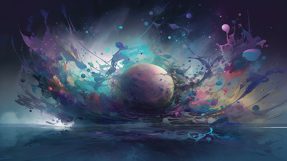 a colorful splashes of paint