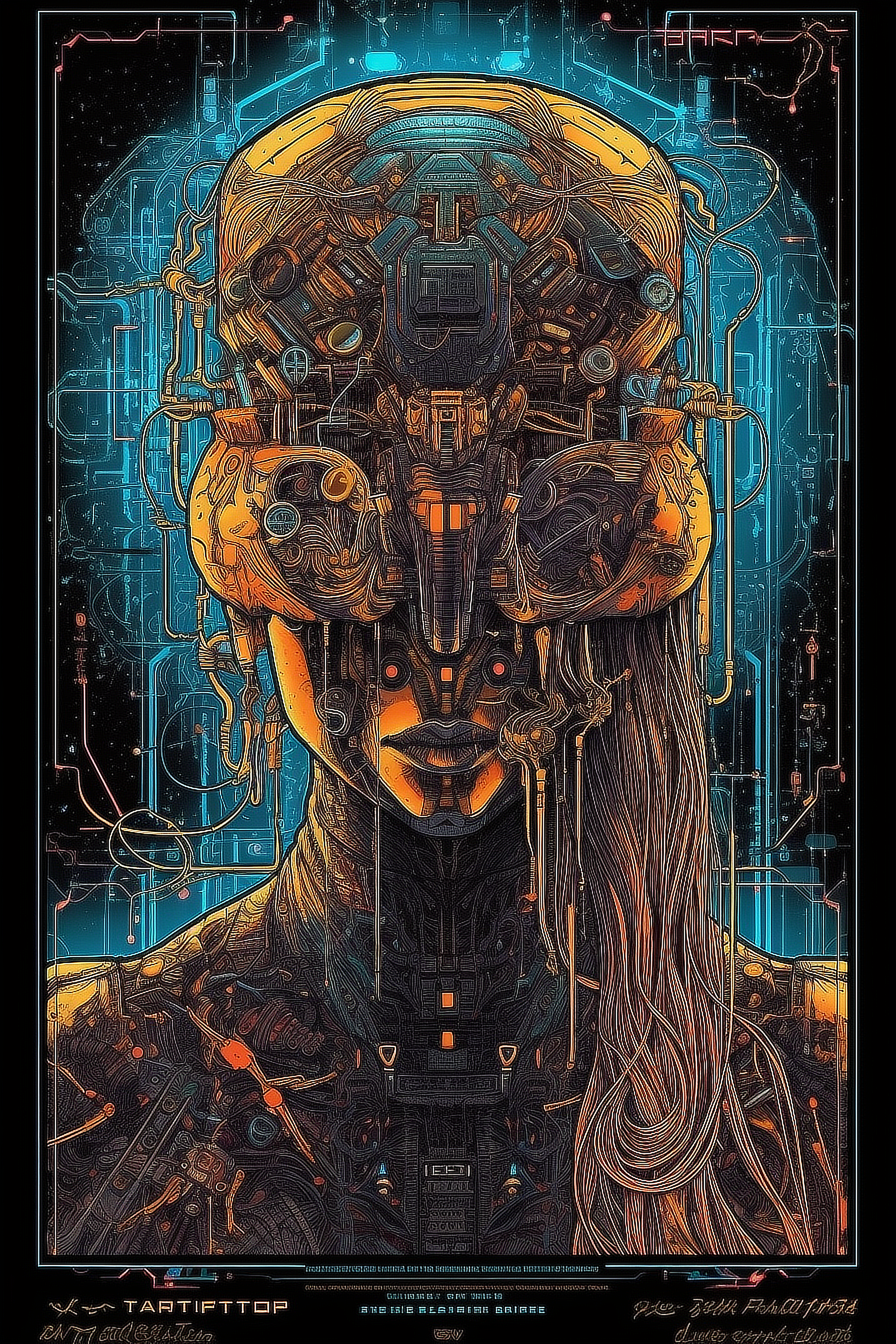 a digital art of a woman