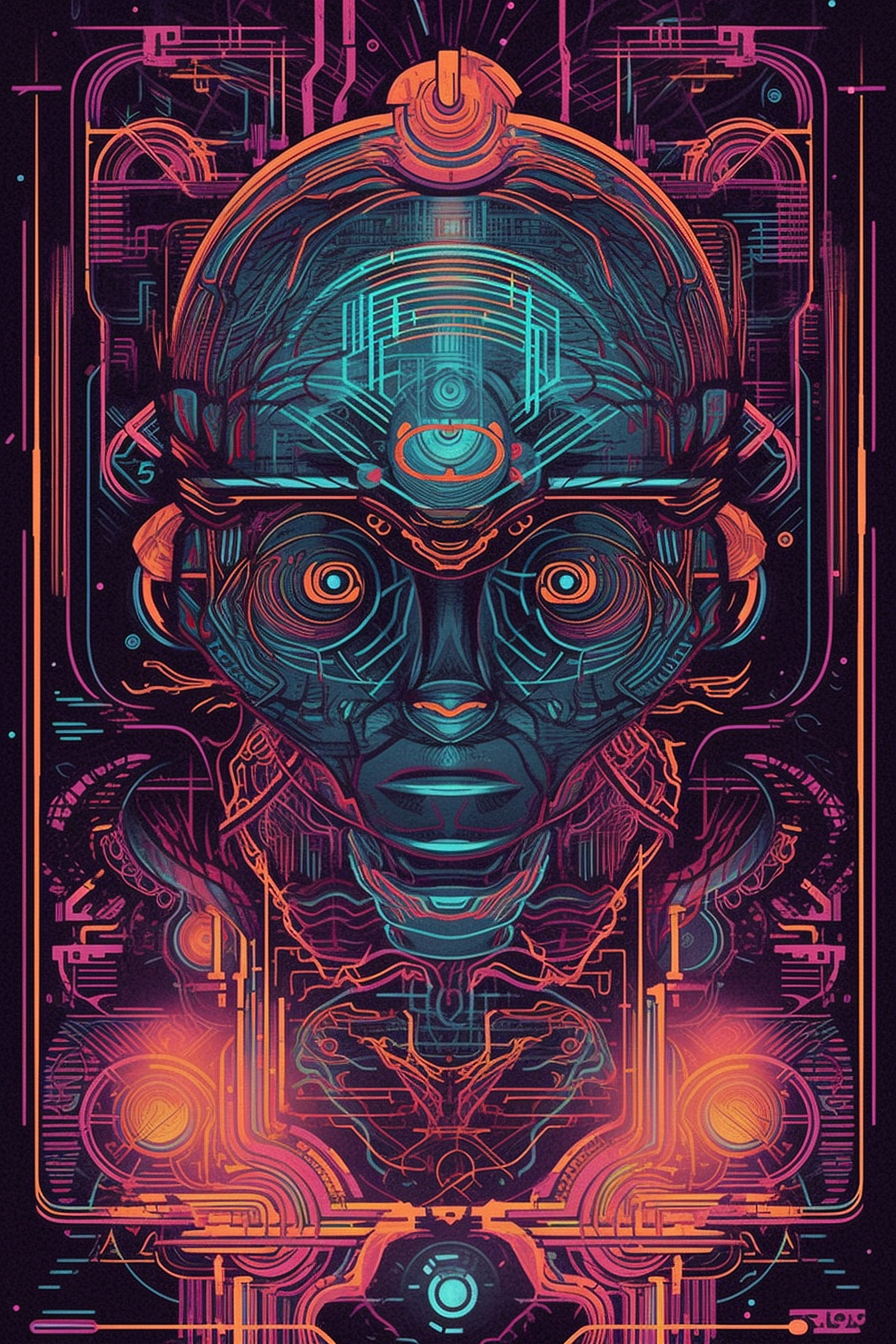 a digital art of a robot