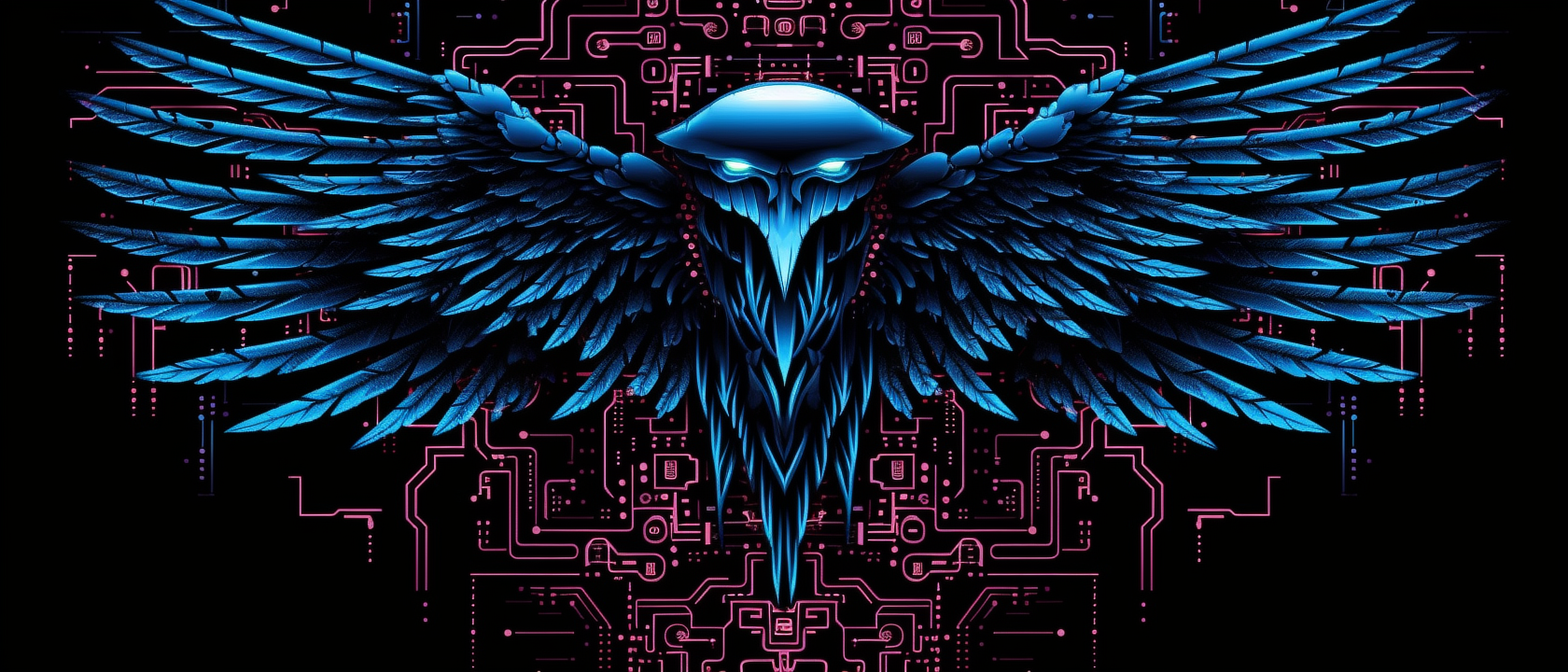 a blue bird with black wings