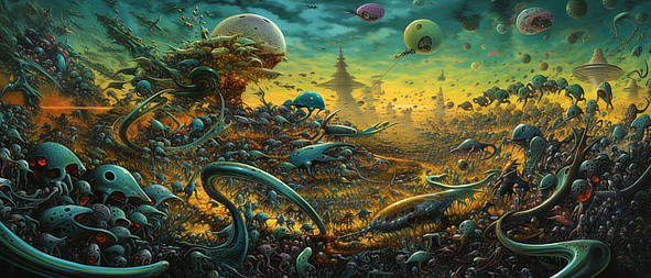 a colorful artwork of a sea creature