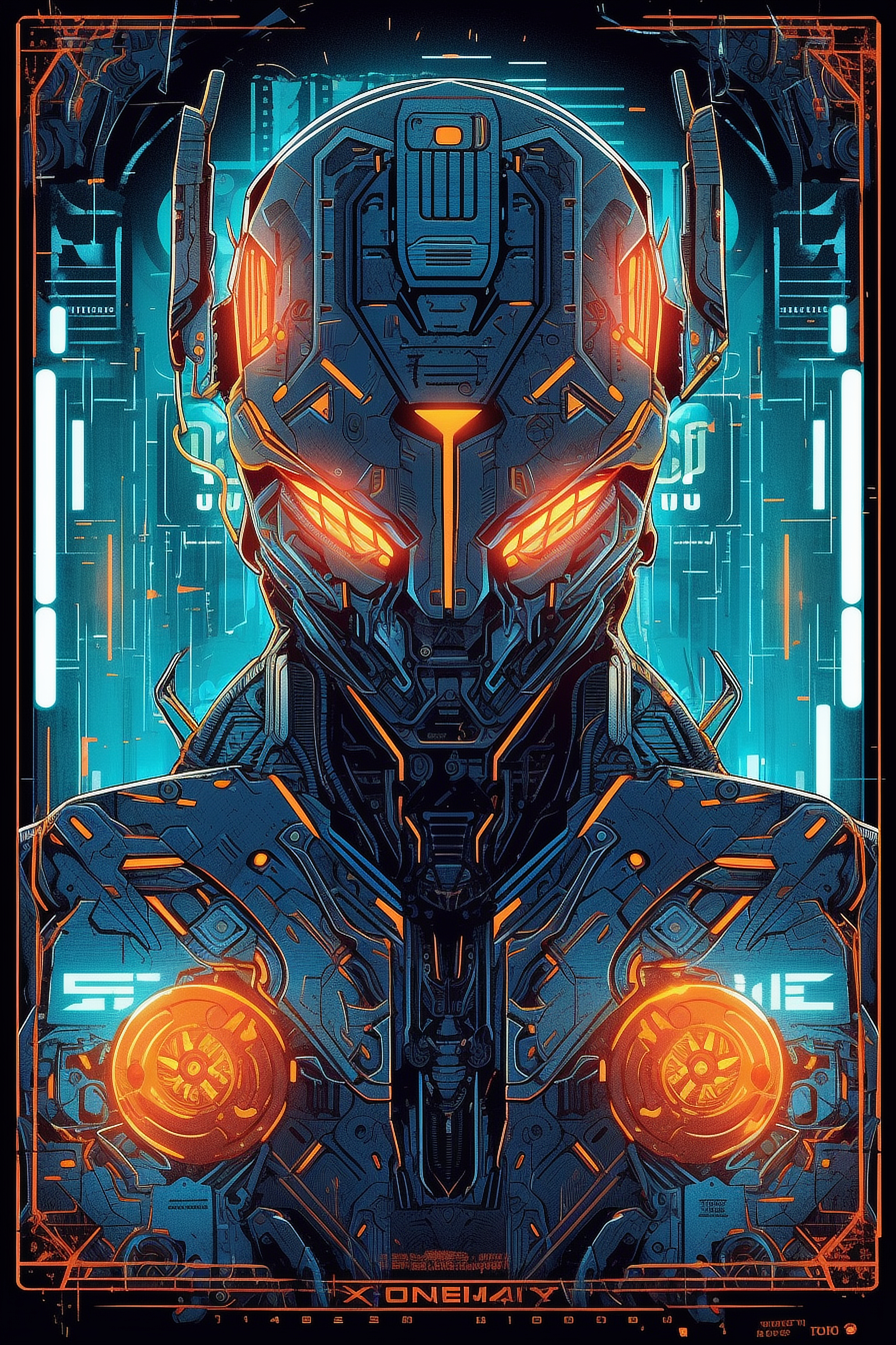 a poster of a robot
