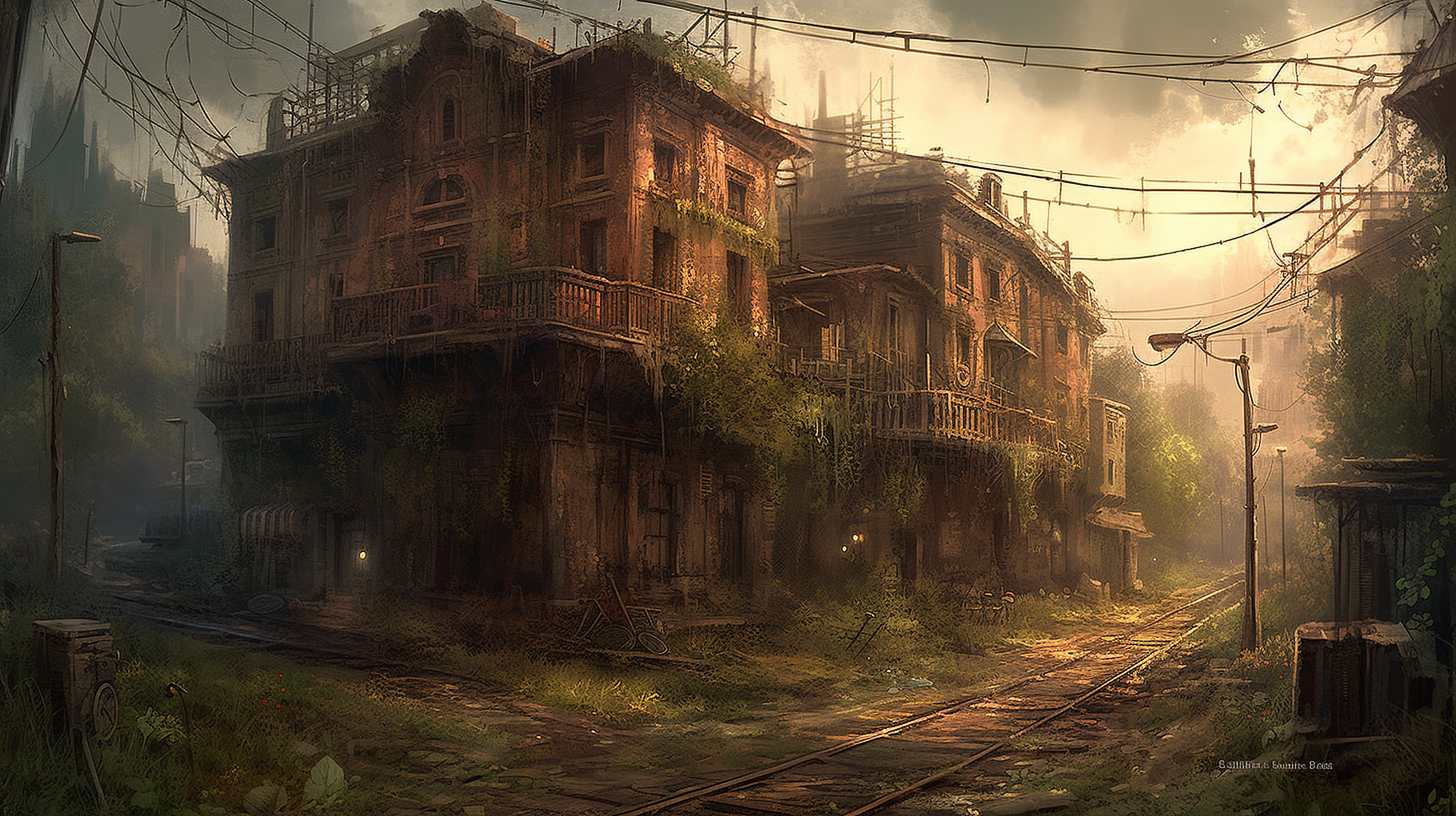 a building with plants growing on it