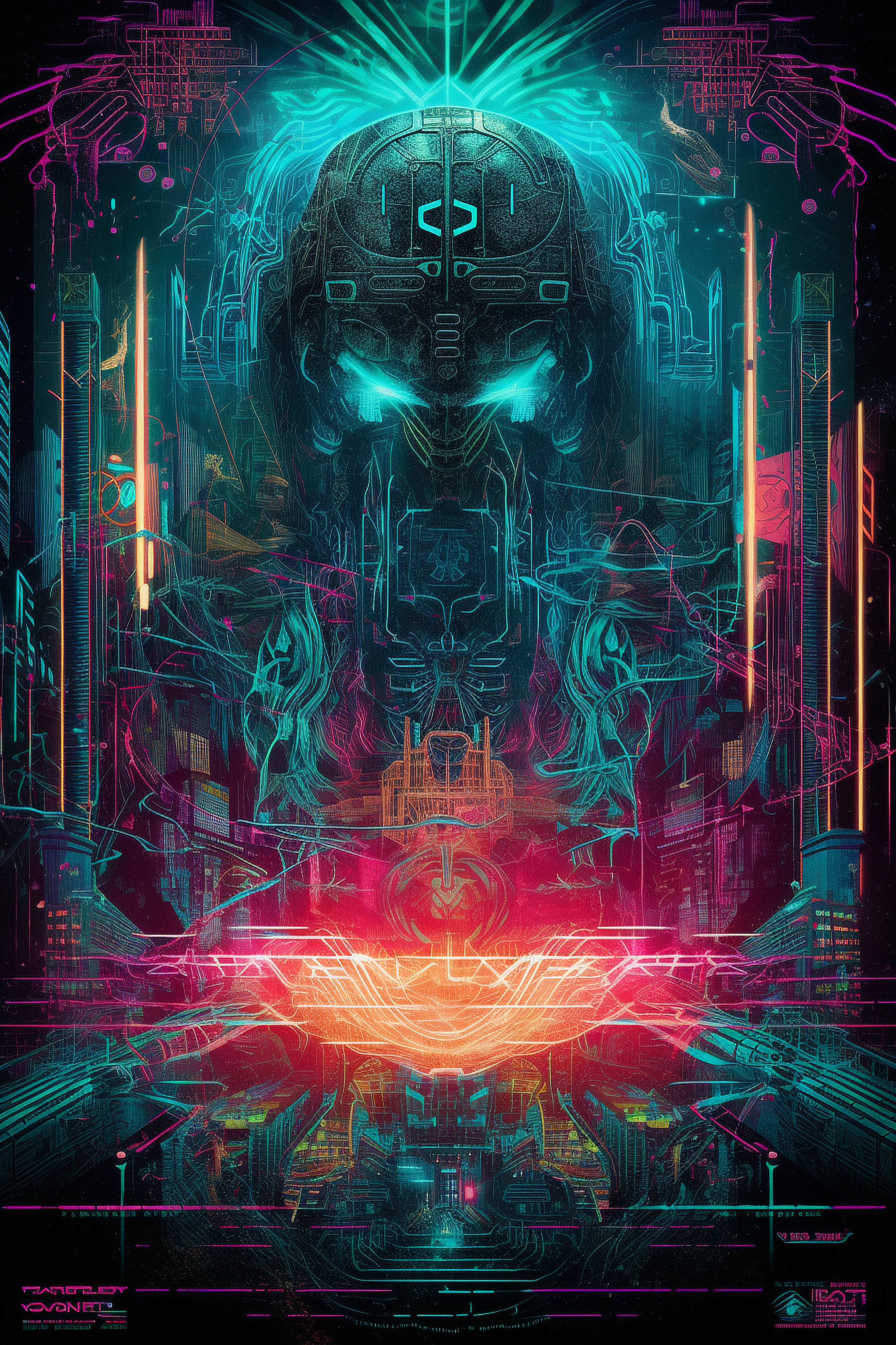 a digital art of a robot