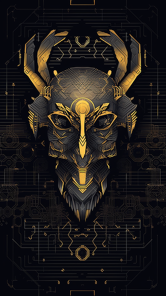 a digital art of a robot