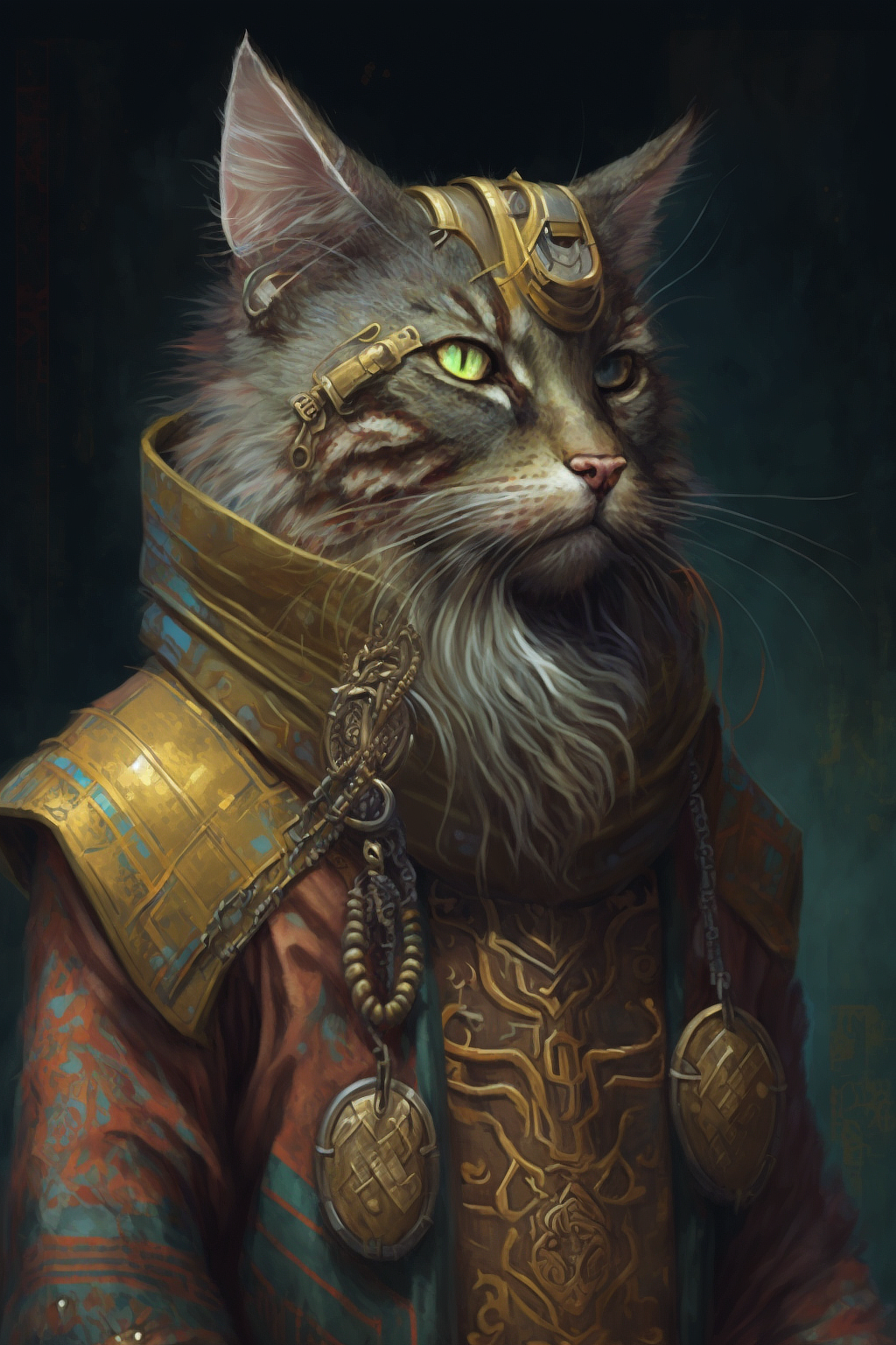 a cat wearing a garment